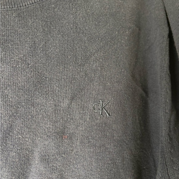 Calvin Klein Men Blue Knit Crewneck Sweater - Picture 10 of 11